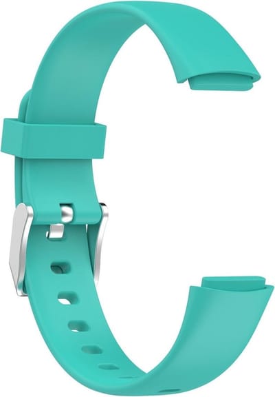By Qubix - Compatible Fitbit bandje - Geschikt voor fitbit luxe bandje - Sportbandje met gesp - Maat: Small - Turquoise Smartwatchbandje horlogeband polsband Armband Strap Band Watchband