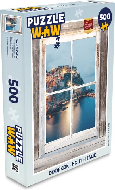 Puzzel Doorkijk - Hout - Italië - Legpuzzel - Puzzel 500 stukjes