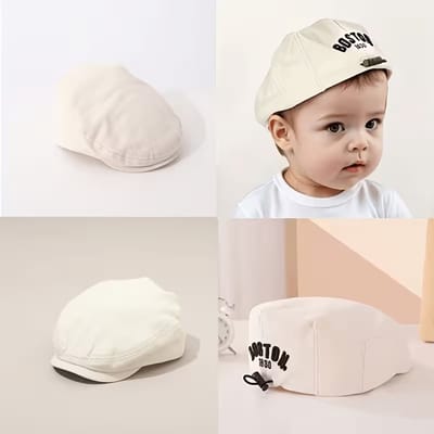 @ Lu’s Today® – Basic Kids Essentials – kinder pet - kinder baret - baker boy pet - Beige - 1-3 jaar - @ Lu’s Today™ – Kids Essentials