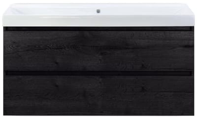 Maxx XL Badmeubelset 120 cm - Black Oak - Wastafel Just Enkel Zonder Kraangat