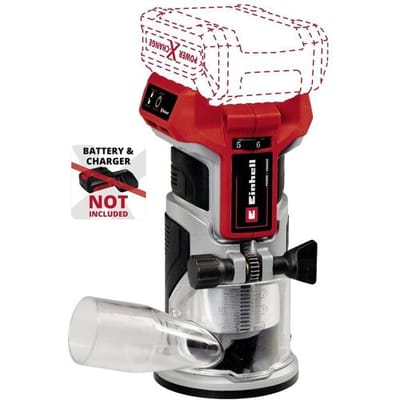 Einhell Professional Accu Kantenfrees TP-ET 18 Li BL Solo - Power X-Change - 18 V/Li-ion - 6 en 8 mm spantang - Koolborstelloze motor - Excl. accu en lader