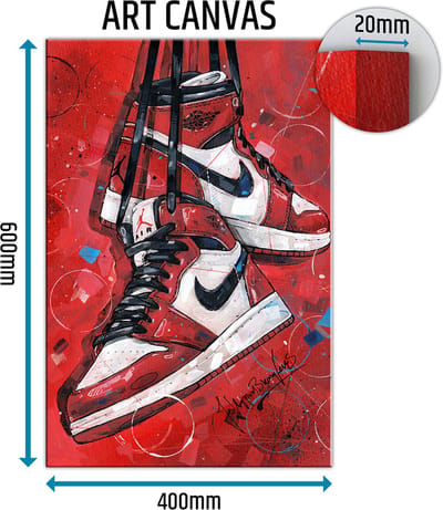 Sneaker canvas retro Chicago 40x60 cm