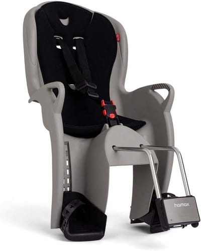 Kinderzitje Fiets Framebevestiging met Slot Medium Grijs
