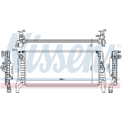 Radiator, motorkoeling NISSENS 606391