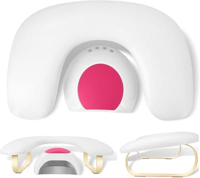 U-vormige manicure armsteun voor nageltechnologie met roestvrijstalen houder