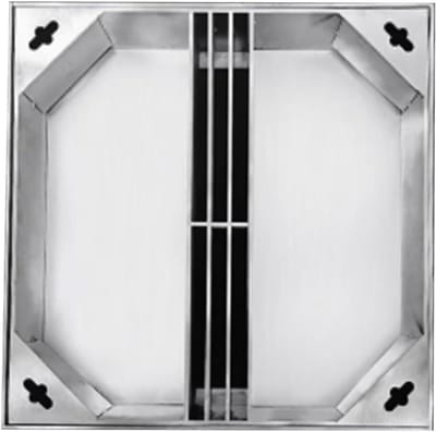 Vierkante Putdeksel - Riool Afdekking - Water Afvoeren - Onzichtbaar Ingebouwd - 30cm tot 70cm - Zilver