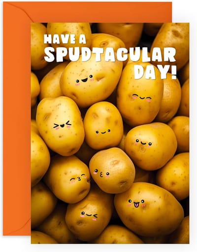 Grappige Wenskaart met Aardappel Thema voor Verjaardag en Alle Gelegenheden