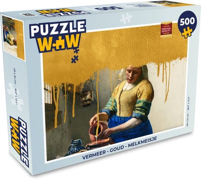 Puzzel Vermeer - Goud - Melkmeisje - Legpuzzel - Puzzel 500 stukjes