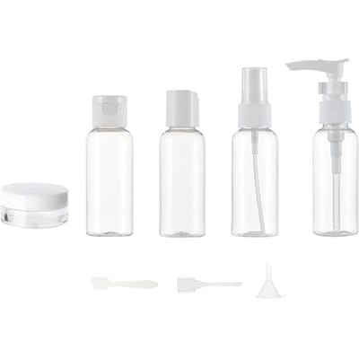 9 stuks Hervulbare Flessenset Leeg Sub-vullen Draagbaar PE Slang Reizen Lotion Crème Shampoo Douchegel Huidverzorging Monster