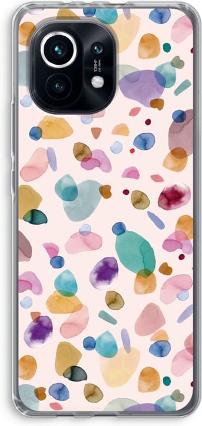 Case Company® - Hoesje geschikt voor Xiaomi Mi 11 hoesje - Terrazzo Memphis - Soft Cover Telefoonhoesje - Bescherming aan alle Kanten en Schermrand