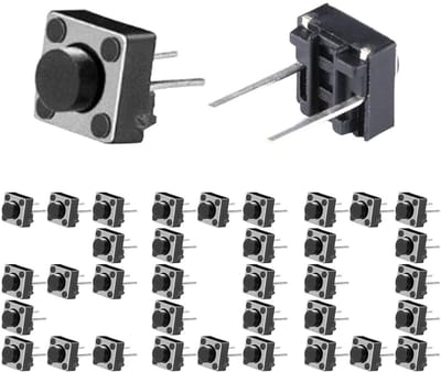 200 Stuks Tactiele Drukknop Schakelaars 6x6x5mm PCB Korte Tijd Micro Mini Drukknop (2 Pins)