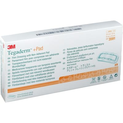 3M Tegaderm + Pad Transparant Filmverband Met Absorberend Kompres 9cmx25cm 25 Pleister