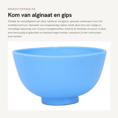 Dailygoods- Mengkom Flexibel - Rubber - Antiaanbaklaag - Duurzaam - Lichtgewicht - Voor Tandheelkunde