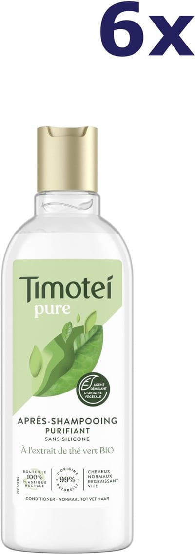 6x Timotei Conditioner - 300ml - pure groene thee