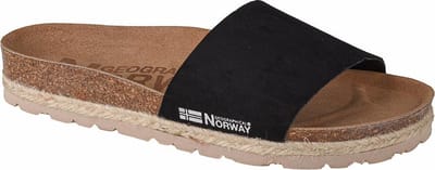 Geographical Norway Sandalias Baja Verano, Vrouwen, Zwart, Slippers, maat: 36