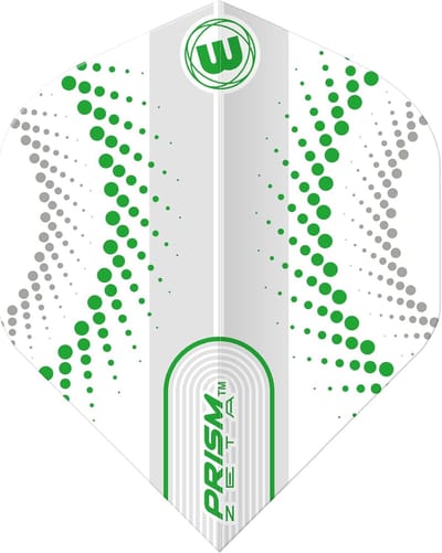 Dart Flights - Vliegjes - Precisie Darts - 100 Micron Laminaten - Set van 3 - Wit Groen