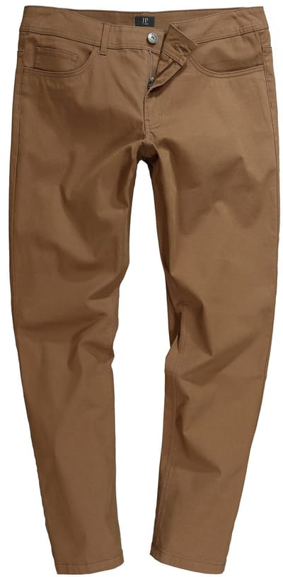 JP 1880 - Heren - Chinobroek Buik-Fit 5-pocket Regular-Fit - Hout bruin - Maat 52