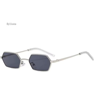 Tijdloze Klassieke Polygon Zonnebril Mannen Volwassenen Ontwerp Mode Stijlvol Mode Compact Klein Frame Constructie Rode Spiegelcoating Zon white
