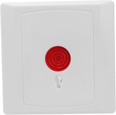 Noodknop - Alarmknop Noodoproep - Hulp Inroepen - Bekabeld Signaal - 11.3 x 9.6 x 7.4 cm - Wit