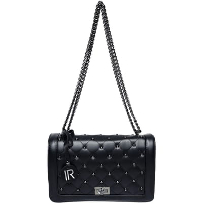 Isabella Rhea Zwart Rundleer Tas