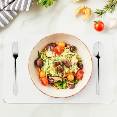 Ibenzoa® Set van 8 afwasbare kunststof placemats voor keuken en eetkamer