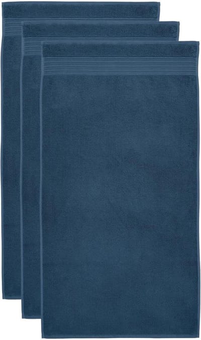 Beddinghouse Sheer set van 3 Douchehanddoeken - 60x110 cm - Donker Blauw