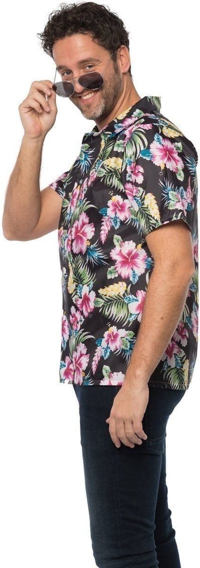 Partychimp Luxe Hawaii Blouse Mannen Carnavalskleding Heren Foute Party Verkleedkleren Volwassenen Toppers 2026 Summer is Magic - Polyester - Zwart - Maat S