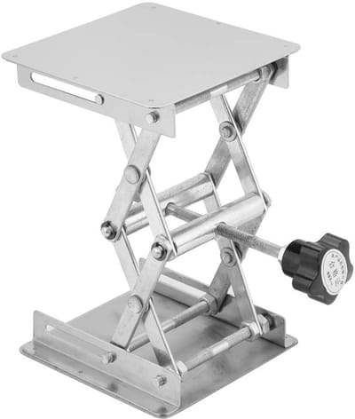 Hefplatform - Laboratorium Lift - Instrumenten Verstellen - Roestvrij Staal - 100 x 100 mm - Zilver