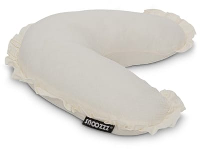 Snoozzz Voedingskussen Small met afneembare hoes - Fiber vulling - 120 cm - Champagne Ruffles