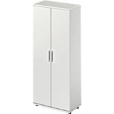 Schäfer Shop Genius TETRIS WOOD draaideurkast, 5 OH, hoogte incl. glijders, B 800 mm, lichtgrijs