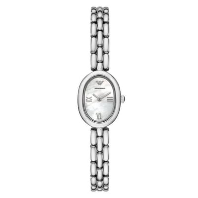 Emporio Armani Dames Horloge 24 mm - Zilverkleurig