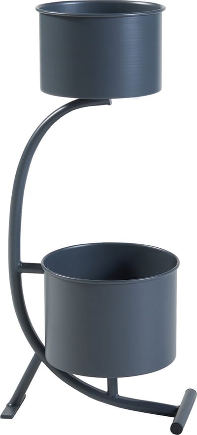Plantenstandaard Almelo 63x29x21 cm metaal zwart [en.casa]