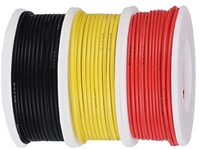 Siliconen Draad 22 AWG Aansluitkabelset - 300 V - Draadassortiment voor Doe-Het-Zelvers - 3 Kleuren van 7 m Elk