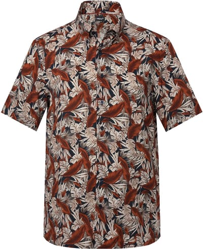 Men Plus - Heren - Overhemd buik-fit korte mouwen button-down kraag - Navy blauw - Maat L