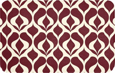 WC mat 80x50 cm - Antislip - Rood - Druppelpatroon - Grafisch - Toiletmat - Vloermat - Douchemat - Toilet tapijt - Toiletmatten