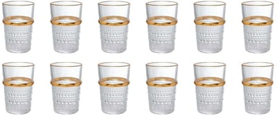 Bricard Haza Glazenset - Goud - 12-delig - 200ml - Marokkaanse Theeglazen