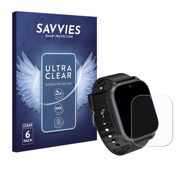 Savvies - Screenprotector voor Kesasohe 4G Kids Smartwatch - Folie Beschermfolie transparant 6 Stuks