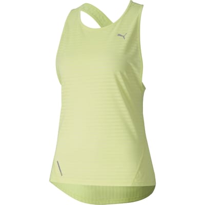 PUMA Last Lap Excite Summer Tank Dames - XS - Sportshirt - Sunny Lime