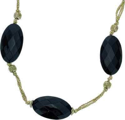 Behave - Lange ketting met zwarte kralen - Mode-accessoire voor elke gelegenheid