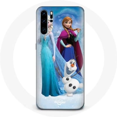 Coque maniacase pour Huawei P30 La Reine Des Neiges Elsa Anna Olaf zwart