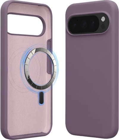 kwmobile telefoonhoesje geschikt voor Google Pixel 10 Pro XL - Hoesje met magneet compatibel met MagSafe - Smartphone case in Bleke iris