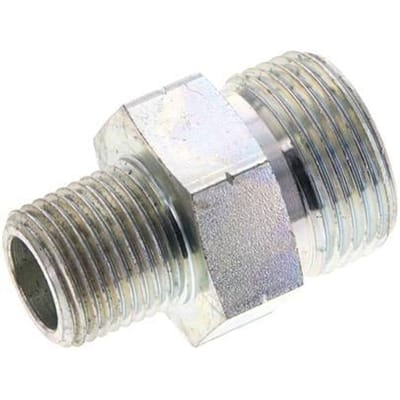 UN 1-3/16''-12 x 1/2'' NPT Verzinkt Stalen Borstnippel ORFS 400 Bar - Hydrauliek - FL2S-M-EZ-103U-012N-O