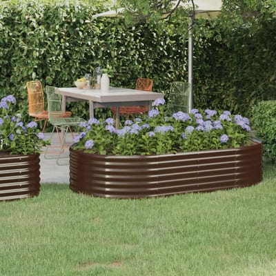 vidaXL - Plantenbak - 175x100x36 - cm - gegalvaniseerd - staal - bruin