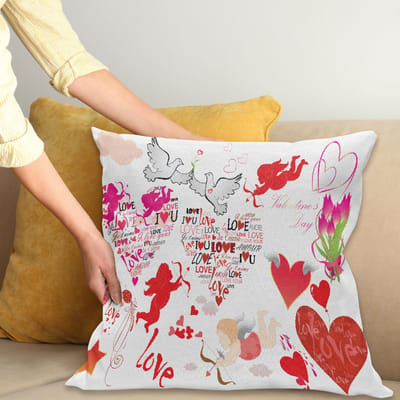 ABAKUHAUS Liefde Kussenhoes – Valentijn – 40x40 cm – dubbelzijdig bedrukt