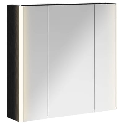 vidaXL - Badkamerspiegelkast - Zwart - Eiken - 63,5 - x - 15,5 - x - 60,5 - cm