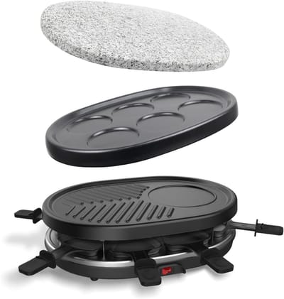 Core® Gourmetstel 8 Personen - Gourmetstel - Gourmetstel 4 Personen - Zwart‎- 35 x 25 x 12 cm; 5.5 kg