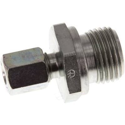 G 1/2'' Buitendraad x 6L Verzinkt Stalen Rechte Snijring Koppeling 315 Bar DIN 2353
