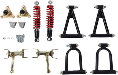 Voorvork Swingarm Assemblage voor ATV Quad Bike en Go-Kart met Versterkte Staalconstructie voor Optimale Stabiliteit en Duurzaamheid
