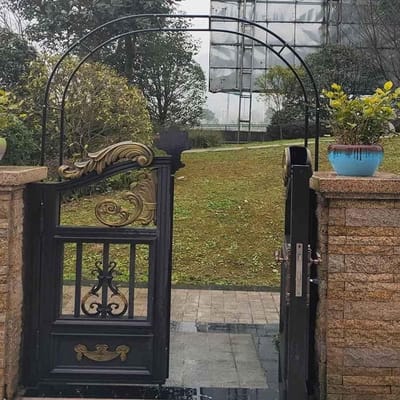 Rozenboog Tuinboog - Metalen Pergola - Klimplanten Ondersteunen - Weerbestendig Staal - 1.2 x 2.2 M - Groen