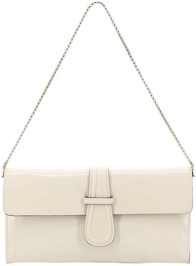 abro Leren schoudertas clutch Leather Venice Shoulder Bag Luna Milk crème